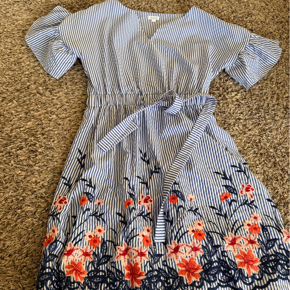 Westport Blue and White Striped dress